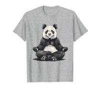 Bear Meditation Spirituality Buddhist Hindu Zen Buddha T-Shirt, Men, Heather Grey, Medium