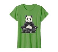 Bear Meditation Spirituality Buddhist Hindu Zen Buddha T-Shirt, Women, Grass Green, Medium
