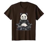 Bear Meditation Spirituality Buddhist Hindu Zen Buddha T-Shirt, Youth, Brown, X-Small