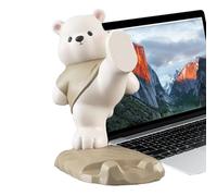 Bear Mobile Holder,Resin Bear Figures With Mobile Joints - Phone Holder,For Home Offices Vlogging Streaming