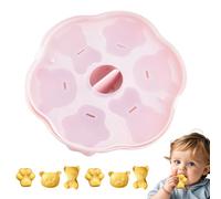 Bear Mold | 6 Cavities Cute Cartoon Tray for Baking - Fondant Cake Mold - for Candy Cookie Cupcake Topper Clay Resin Epoxy Gum Paste Home Kitchen