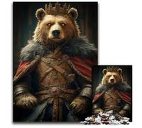 Bear Monarch of The Wild Puzzles 1000 Pieces for Adults Wooden Puzzles Brain Teaser Game Interactive Family Game Suitable for Ages 14 1000 PCS(75x50cm)
