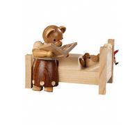 Bear, mother tells Good-night-stories, height 8 cm / 3 inch, original Erzgebi...