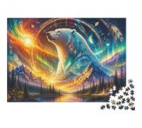 Bear Mountain Aurora 1000 Pieces Mini Jigsaw Puzzle for Adults | 70x50cm Cardboard, Puzzle Assembly, Young Adults, Living Room Decor, Mind Relaxation