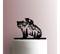 Bear Mountain Cameo Acrylic Cake Topper 3mm Thick Premium Laser Cut Cake Decoration for Birthday, Wedding, Baby Shower & Party Cakes Durable Reusable