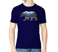 Bear Mountain Lake Minimalist Graphic Men's Crew Neck T-Shirt XX-Large Blue