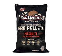 Bear Mountain Premium BBQ All Natural Hardwood Mesquite BBQ Smoker Pellets for Outdoor Gas, Charcoal, and Electric Grills, 20 Pounds