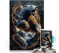 Bear Mountain2000 Piece Adult Puzzles Help the brain exercise addictive toys to cultivate patience Secret Santa Gifts 70x100cm