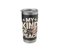 Bear My Kind of Peace Stainless Steel Insulated Tumbler