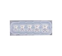 Bear Nail Art Decor Sculpture Stamping Plate Nails Stencils Crystal Epoxy Resin Mold Silicone Nail Carving Jewelry Molds Soap Casting for for for Making