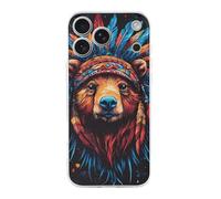 Bear Native Indian Chief Cell Phone Basic Cases TPU Soft Cover Shockproof Slim Phone Case Compatible with iPhone 17/17 Air/17 Pro/17 Pro Max