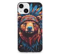 Bear Native Indian Chief Cell Phone Basic Cases TPU Soft Cover Shockproof Slim Phone Case Compatible with iPhone 13 Mini/13/13 Pro/13 Pro Max