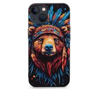 Bear Native Indian Chief Cell Phone Basic Cases TPU Soft Cover Shockproof Slim Phone Case Compatible with iPhone 13 Mini/13/13 Pro/13 Pro Max