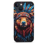 Bear Native Indian Chief Cell Phone Basic Cases TPU Soft Cover Shockproof Slim Phone Case Compatible with iPhone 13 Mini/13/13 Pro/13 Pro Max