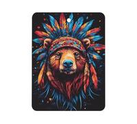 Bear Native Indian Chief Hanging Car Air Fresheners 1Pcs Aromatherapy Tablets Automotive Fragrance Scented Card Decor Square