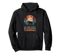 bear nature forest be your soul compass mountain tree Pullover Hoodie
