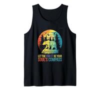 bear nature forest be your soul compass mountain tree Tank Top