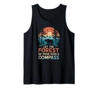 bear nature forest be your soul compass mountain tree Tank Top