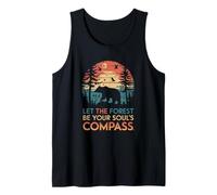 bear nature forest be your soul compass mountain tree Tank Top
