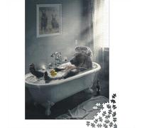 BEAR NECESSITIES Puzzle for Adults 1000 Pieces, Bear Themed Jigsaw Puzzle, Gift for Quiet Evenings, 52x38cm/1000pcs