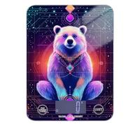 Bear Neon Mystery Tarot Cards LCD Display small food scales for kitchen 11lb/0.18oz, 5kg/5g scale for grams and ounces with 4 unit for Dieting roasting Espresso (Batteries not