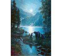 Cobble Hill Jigsaw Puzzle Bear Night - 1000 Pieces - Sample Poster Included - Brand New & Sealed