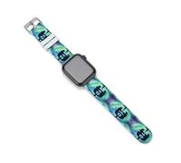 Bear Northern Lights Print Watch Band Compatible with Apple Watch Silicone Watch Straps Replacement Straps