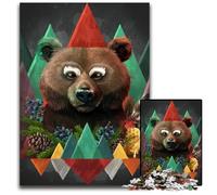 Bear of Fall JigsawPuzzle 1000 Pieces for Adults Wooden Jigsaw Creative Family GameHome Decor for Teenagers 1000 PCS(75x50cm)
