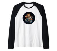 Bear on a Bike for Ultimate Riding Vibes Costume Raglan Baseball Tee