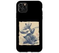 Bear on Log Playing Guitar Singer-Songwriter Gift Case for iPhone 11 Pro Max