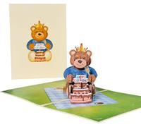 Bear on Picnic Scene 3D Pop-Up Birthday Card