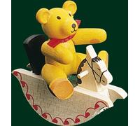Bear on Rocking Horse Erzgebirge Handmade Folk Art Christmas Figure NEW 41901