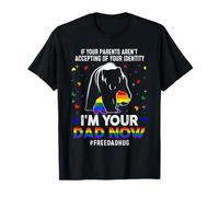 Bear Papa Free Dad Hugs LGBT Gay Transgender Pride Accepting T-Shirt