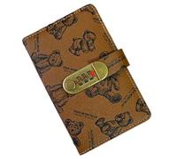 Bear Password Lock Money Book, User-Friendly, 17.7x11.2cm, Money Saving Book, Home Finance Organizer, Multi-Purpose, for Bill Kids Adults Home Beginners Management Teens Penny Dollar Coin