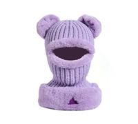 Bear Pattern Hat Adult Soft Plush Hat Thicken Female Versatiles Stylish For Ladies And Kids Comfortable Fuzzy