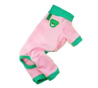 Bear Pattern Plush Dog Jumpsuit Colorful With D Ring Clothing Comfortable Pet Base Shirt Warm Dogs Pajamas(Pink,XL)