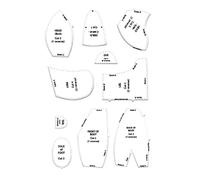 Bear Patterns for Sewing | Bear Sewing Pattern Ruler Set,with Instructions 10pcs Acrylic Crafts Supplies for -Beginners, Relatives, Masters, Friends, Advancers