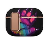 Bear Paw LGBT Rainbow Flag Gay Headphone Case Compatible with Airpod Pro 2 Protective Cover Cute Hard Case