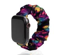 Bear Paw LGBT Rainbow Flag Gay Replacement Watchband Cute Printed Watch Strap Elastic Solo Loop Bands Compatible for Apple Watch 38mm/40mm