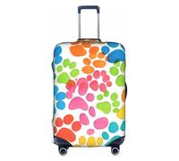 Bear Paw Luggage Cover Elastic Washable Stretch Suitcase Protector Scratch Resistant Travel Cover White/Opulent Garden, Large, White/Opulent Garden, L