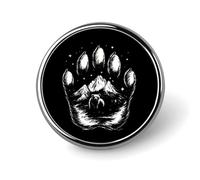 Bear Paw Mountains Stars Round Brooch Pin Lapel Pins Tie Suit Dress Accessories Wedding Birthday for Men Women