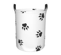 Bear Paw Print Laundry Baskets Hamper With Handles,Decorative Basket For Living Room For Toys Bin