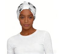 Bear paw Print Modern Head Wrap for Women Soft Elastic Turban Printed One Size Comfortable
