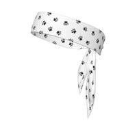 Bear Paw Print Ninja Headbands,Adjustable Head Tie For Men, Sports Sweatband For Yoga Running Basketball