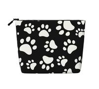 Bear paw Print Patterned Women's Cosmetic Bag, Single Layer Toiletry Bag, Suitable for Daily Storage, Travel, and Business Trips.