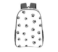Bear Paw Print School Transparent Backpack Pvc Clear Bag Daily Necessities Work Travel Boys Girls