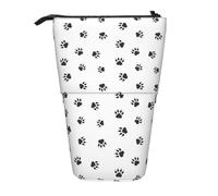 Bear paw Print Telescopic Pencil Case Adjustable Lightweight Office Stationery Organizer Pouch