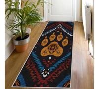 Bear Paw Runner Rug, 80x150cm, Southwestern Tribal Home Decor Long Front Door Mat Washable Rustic Cabin Print Runners for Hallway Entryway Bedroom Living Room Kitchen Non-Slip Non-Shedding Cp279