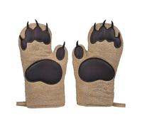 Bear Paw Thick Oven Mitts and Pot Holders for BBQ Cooking, Set of 2