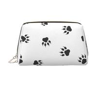 Bear Paw Toiletry Cosmetics Bag, Portable Travel Cosmetic Makeup Bag,PVC Leather,with Compartments